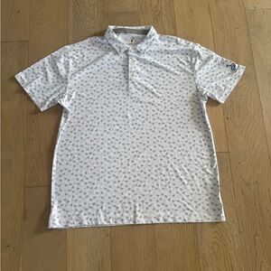 Anderson Ord Mens Polo Shirt XL White Blue